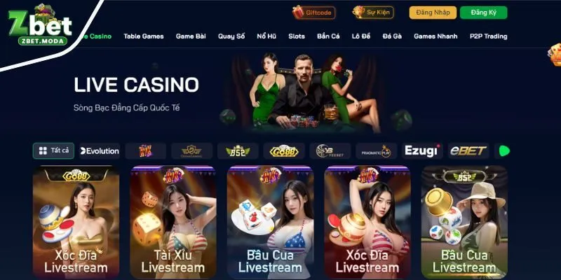 Giới thiệu chung về trò Casino Zbet